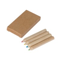 Set bestehend aus 4 Holzbuntstiften SERAFIN, braun