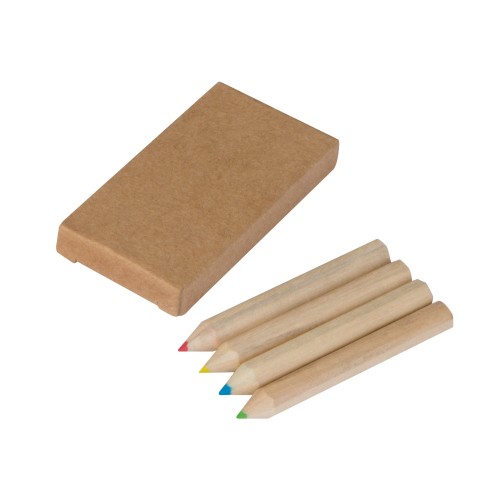 Set bestehend aus 4 Holzbuntstiften SERAFIN, braun Set bestehend aus 4 Holzbuntstiften SERAFIN, braun
