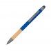 Pen met grip van bamboe, blauw