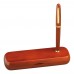 Rosewood pen set in case DIRK, brown