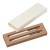 Schrijfset van gerecycled aluminium met een pen en potlood, wit