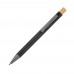 Pen van gerecycled aluminium met bamboe drukker, zwart