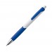 Pen met drukmechanisme en een rubberen grip, blauw