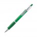 Kunststof pen met drukmechanisme, groen