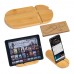 Tablet- und Smartphonehalter aus Bambus HAILEY, beige Tablet- und Smartphonehalter aus Bambus HAILEY, beige