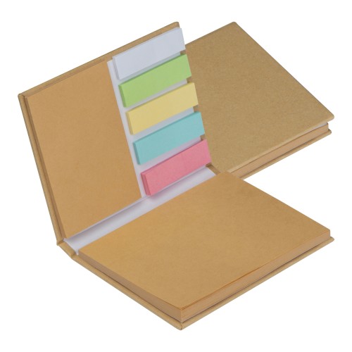 Notitieboekje met markeervelletjes, beige Notitieboekje met markeervelletjes, beige