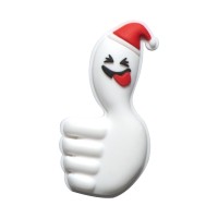 3D icons in kerstmotief, wit