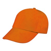 AZO-vrij katoenen baseball-cap. 5 panels, oranje