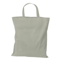 Katoenen tas met korte hengsels, grijs
