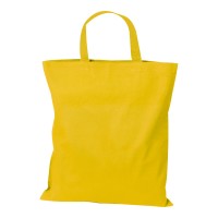 Katoenen tas met korte hengsels, geel