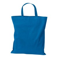 Katoenen tas met korte hengsels, lichtblauw