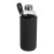 Drinkfles met neopreensleeve en inhoud van 1 liter, zwart