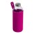 Drinkfles met neopreensleeve en inhoud van 1 liter, roze