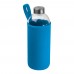 Drinkfles met neopreensleeve en inhoud van 1 liter, lichtblauw