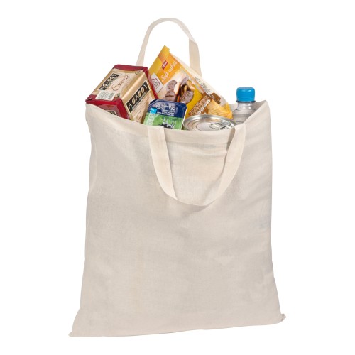 Baumwolltasche mit kurzen Henkeln REBECA, weiss