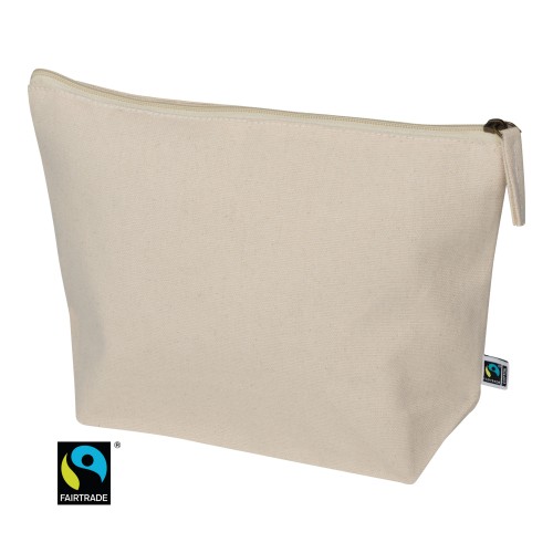 Fairtrade katoenen toilettas, beige