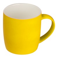 Drinkbeker met rubbercoating, geel