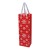 Weihnachtstragetüte aus Papier für eine Flasche ADELHEID, rot
