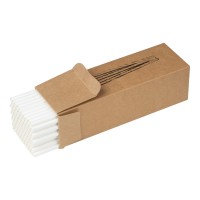 100er Set Trinkhalme aus Papier CARTER, weiss
