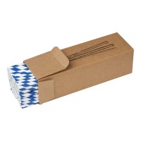 100er Set Trinkhalme aus Papier CARTER, blau-weiß