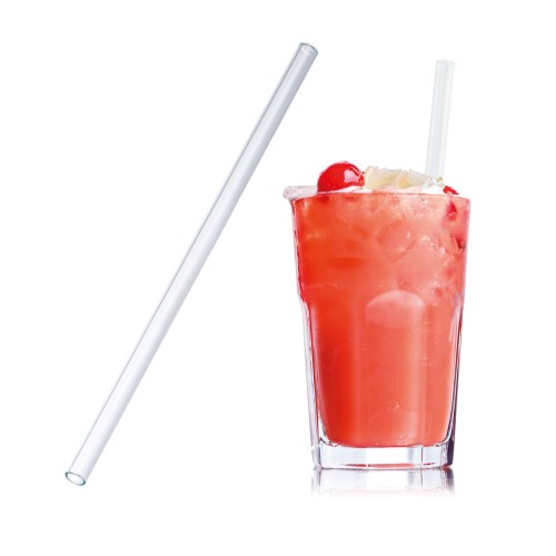 Trinkhalm aus Glas 20 cm NELSON, transparent Trinkhalm aus Glas 20 cm NELSON, transparent