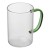 Theeglas met gekleurd oortje, groen