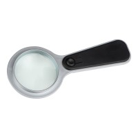 Plastic magnifier with white LED MONICA, black