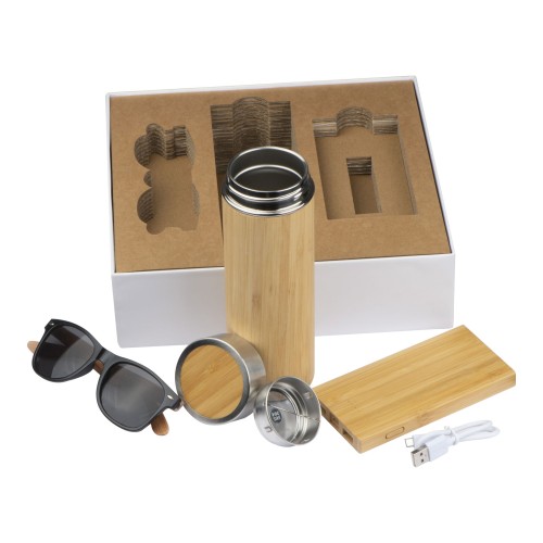 Geschenkset Bambus EMILIA, weiss Geschenkset Bambus EMILIA, weiss