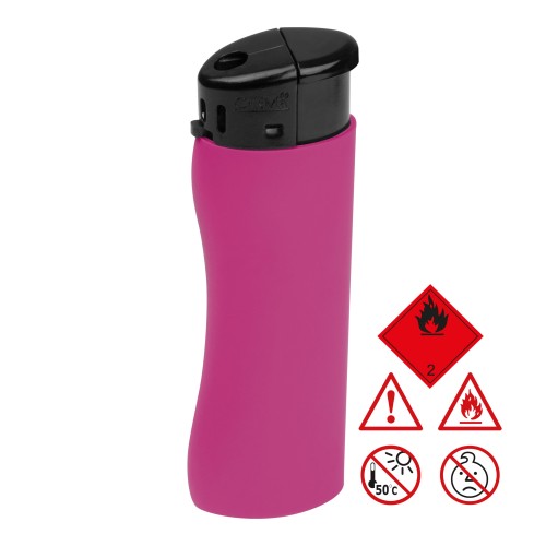 Ergonomic electronic lighter ANATOL, pink