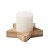 LOTUS Candle on star wooden base LOTUS, wood