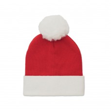 MENSA Gebreide kerstmuts MENSA, rood
