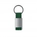 TECH Metal rectangular key ring TECH, dark green