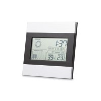 RIPPER Weather station and clock RIPPER, matt silver