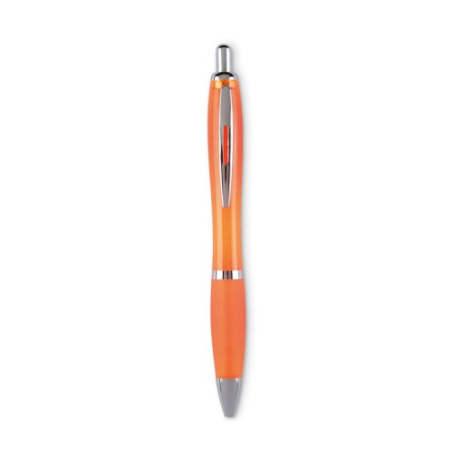 RIOCOLOUR Push button ball pen RIOCOLOUR, transparent orange