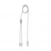 CABLONG 2 in 1  lange oplaadkabel CABLONG, zilver