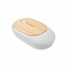 CURVY BAM Bamboe draadloze muis CURVY BAM, wit