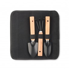 GRASS 3 garden tools  in RPET pouch GRASS, black