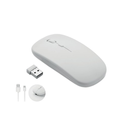 CURVY C Oplaadbare draadloze muis CURVY C, wit CURVY C Oplaadbare draadloze muis CURVY C, wit