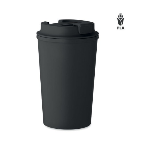 BEIBAKU PLA dubbelwandige beker 350ml BEIBAKU, zwart