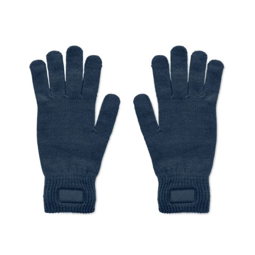 HANDNIT Gebreide handschoenen van RPET HANDNIT, marineblauw