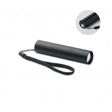 ALUMINATE Oplaadbare aluminium zaklamp ALUMINATE, zwart
