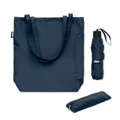 SEATTLE 21 inch RPET umbrella set SEATTLE, blue