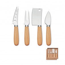 CAMEMBERT Set of 4 cheese knives CAMEMBERT, wood