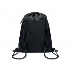 BANGKOK BAG Drawstring bag in 600D RPET BANGKOK BAG, black