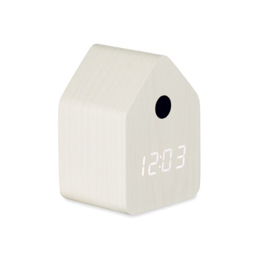 CUCKOO MDF cuckoo alarm clock, white