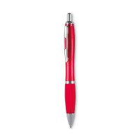 RIOCOLOUR Balpen met drukmechanisme RIOCOLOUR, transparant rood