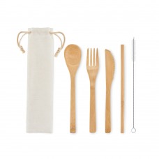 Besteck-Set Bambus SETSTRAW, beige