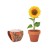 SUNFLOWER Potje Zonnebloem SUNFLOWER, hout