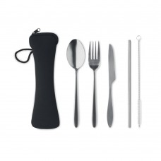 5 SERVICE Cutlery set stainless steel 5 SERVICE, black