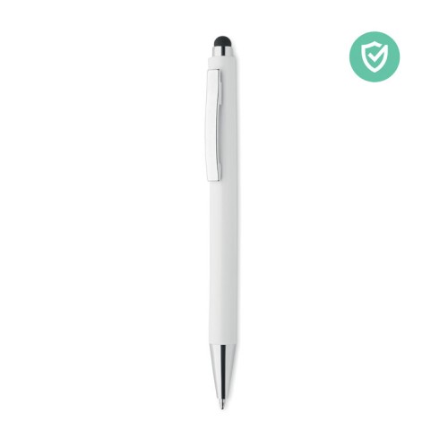 BLANQUITO CLEAN Antibacterial stylus ballpen BLANQUITO CLEAN, white